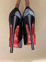 Fortok Christian Louboutin Aquadorcet Crepe satin Black 16cm - 2