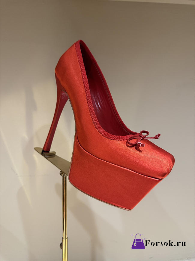 Fortok Christian Louboutin Aquadorcet Crepe satin Red 16cm - 1