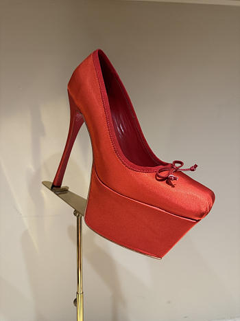 Fortok Christian Louboutin Aquadorcet Crepe satin Red 16cm