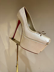 Fortok Christian Louboutin Aquadorcet Crepe satin Yellow 16cm - 1