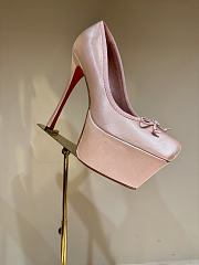 Fortok Christian Louboutin Aquadorcet Crepe satin Pink 16cm - 1