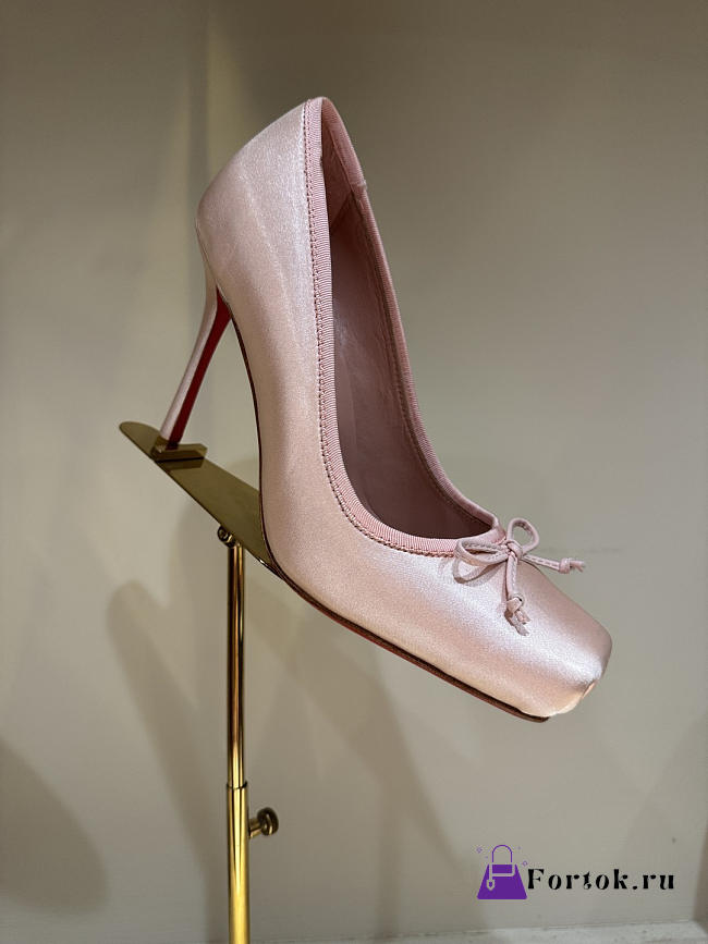 Fortok Christian Louboutin Cassia Nodo Crepe satin Pink 10cm  - 1