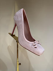 Fortok Christian Louboutin Cassia Nodo Veau velours Pink 10cm - 1