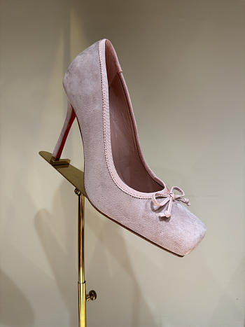 Fortok Christian Louboutin Cassia Nodo Veau velours Pink 10cm