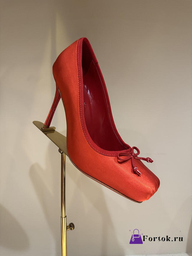 Fortok Christian Louboutin Cassia Nodo Crepe satin Red 10cm - 1