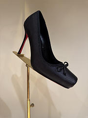 Fortok Christian Louboutin Cassia Nodo Crepe satin Black 10cm - 1