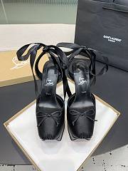 Fortok Christian Louboutin Cassia Lace Up Crepe satin Black 16cm - 1