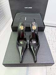Fortok Saint Laurent AMALIA slingback pumps in patent leather Black 11cm - 1