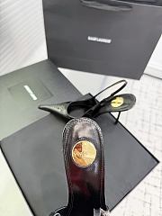 Fortok Saint Laurent AMALIA slingback pumps in patent leather Black 11cm - 6