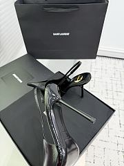 Fortok Saint Laurent AMALIA slingback pumps in patent leather Black 11cm - 4
