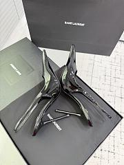 Fortok Saint Laurent AMALIA slingback pumps in patent leather Black 11cm - 3