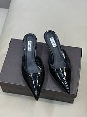Fortok Alaïa Le Coeur Heart mules Patent Black  - 1