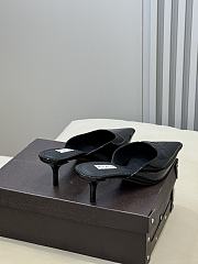 Fortok Alaïa Le Coeur Heart mules Patent Black  - 4