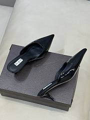 Fortok Alaïa Le Coeur Heart mules Patent Black  - 3