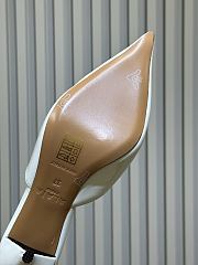 Fortok Alaïa Le Coeur Heart mules Patent White  - 6
