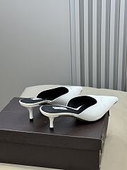 Fortok Alaïa Le Coeur Heart mules Patent White  - 5