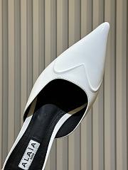 Fortok Alaïa Le Coeur Heart mules Patent White  - 4