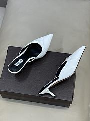 Fortok Alaïa Le Coeur Heart mules Patent White  - 2