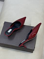 Fortok Alaïa Le Coeur Heart mules Patent Red - 6