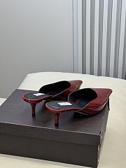 Fortok Alaïa Le Coeur Heart mules Patent Red - 3