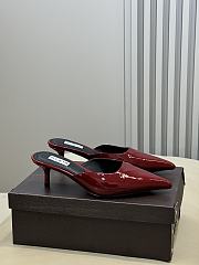Fortok Alaïa Le Coeur Heart mules Patent Red - 2