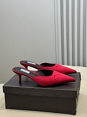 Fortok Alaïa Le Coeur Heart mules sude Hot Pink - 5