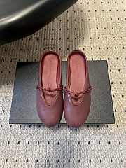 Fortok Bottega Veneta Knot Leather Mules Rouge 1cm - 1