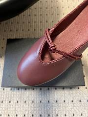 Fortok Bottega Veneta Knot Leather Mules Rouge 1cm - 6