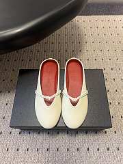 Fortok Bottega Veneta Knot Leather Mules Light Yellow 1cm - 1