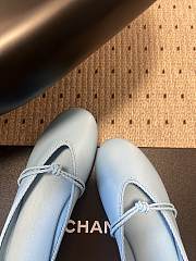 Fortok Bottega Veneta Knot Leather Mules Blue 1cm - 3