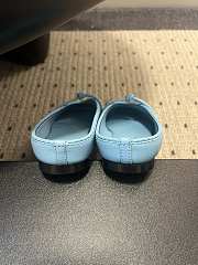 Fortok Bottega Veneta Knot Leather Mules Blue 1cm - 2