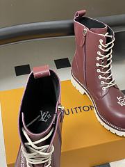 Fortok Louis Vuitton Illusion Ankle Boots Burgundy - 5