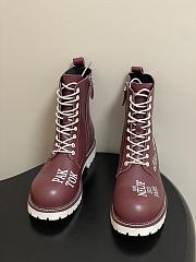 Fortok Louis Vuitton Illusion Ankle Boots Burgundy - 2