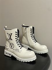 Fortok Louis Vuitton Illusion Ankle Boots White  - 1