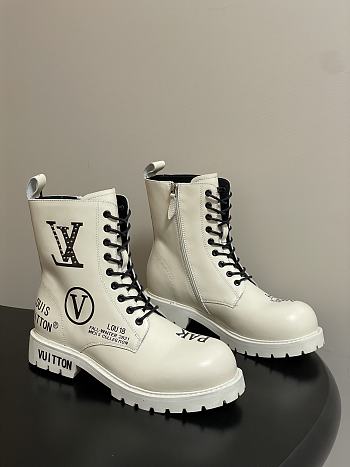 Fortok Louis Vuitton Illusion Ankle Boots White 