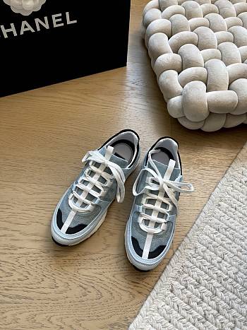 Fortok Chanel 25C Sneakers Suede Blue