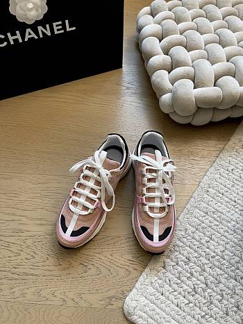 Fortok Chanel 25C Sneakers Suede Pink