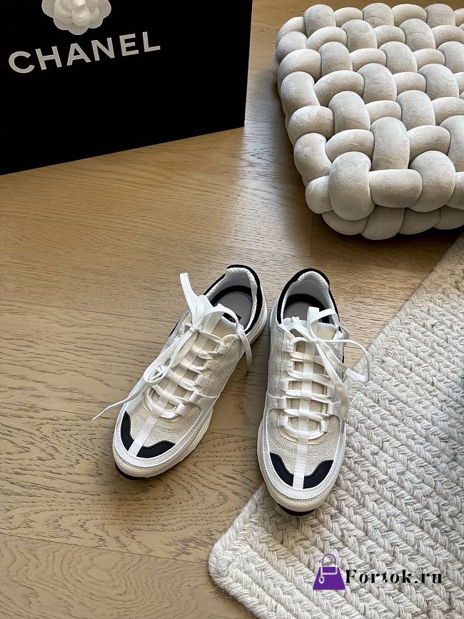 Fortok Chanel 25C Sneakers Suede White - 1
