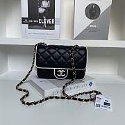 Fortok Chanel Small Graphic Frame Flap Bag in black 13.5 x 19.5 x 7cm - 1