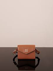 Fortok Miu Miu Wallet On Chain Brown 10.5*8.5cm - 1