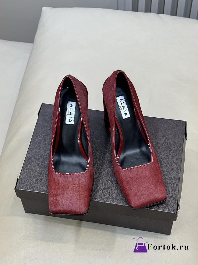 Fortok Alaïa square-toe pumps Red - 1
