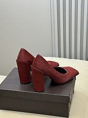 Fortok Alaïa square-toe pumps Red - 5
