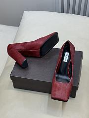 Fortok Alaïa square-toe pumps Red - 3