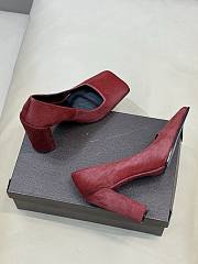 Fortok Alaïa square-toe pumps Red - 4