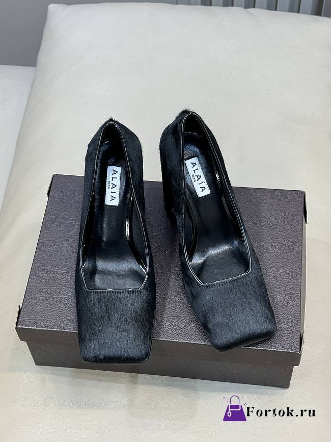 Fortok Alaïa square-toe pumps Black - 1