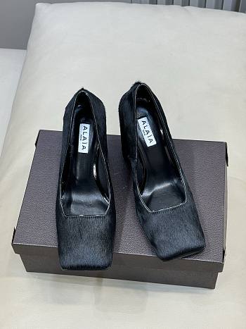 Fortok Alaïa square-toe pumps Black
