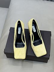 Fortok Alaïa square-toe pumps Yellow - 1