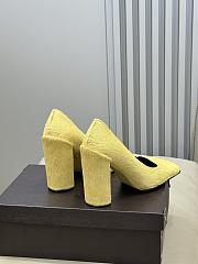 Fortok Alaïa square-toe pumps Yellow - 5