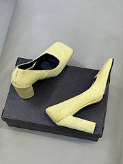 Fortok Alaïa square-toe pumps Yellow - 3