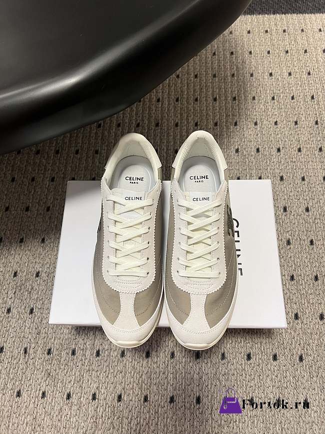 Fortok Celine Racer low lace-up sneakers Leather Grey - 1